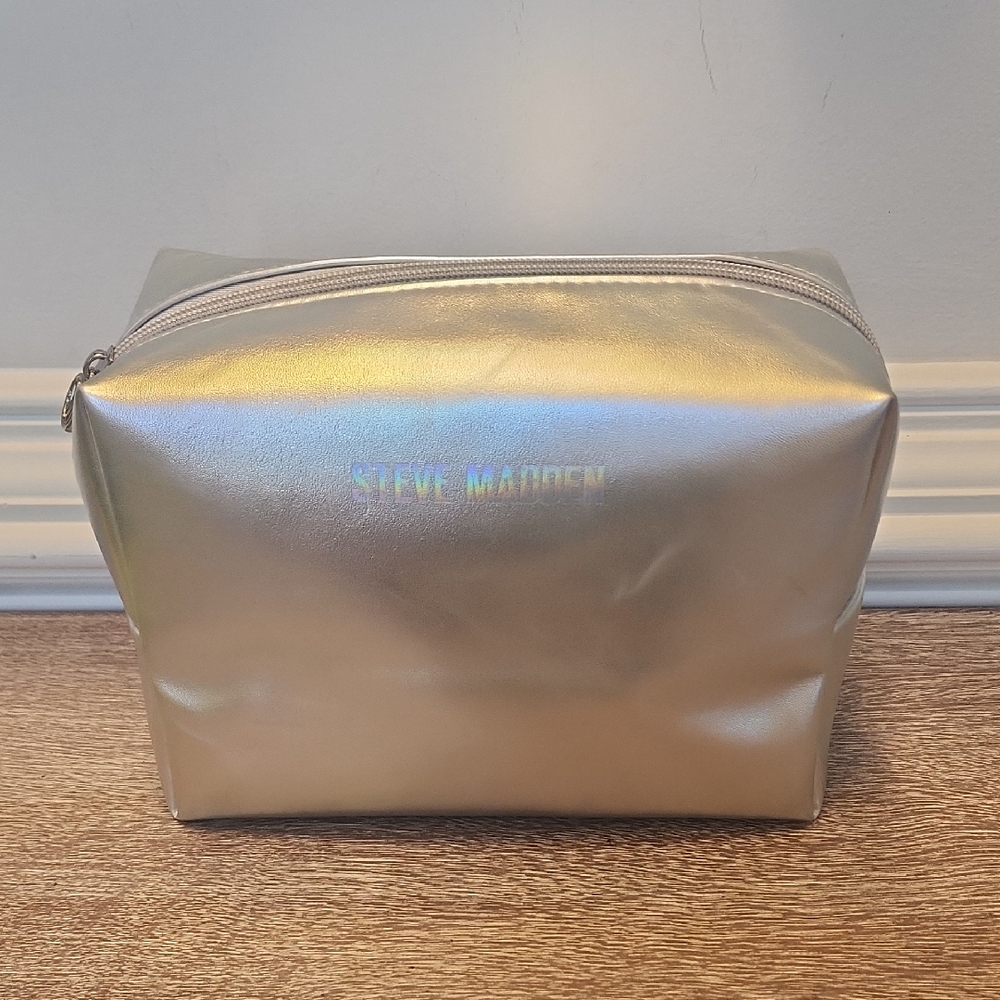 Steve Madden Shimmering Silver Travel Bag